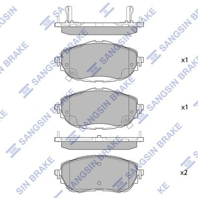 Колодки тормозные TOYOTA Corolla (13-) передние (4шт.) SANGSIN SP1700 SANGSIN