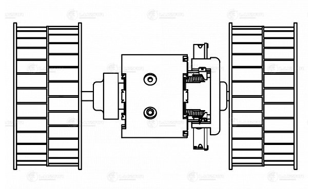 Мотор отопителя MAN MERCEDES VOLVO с крыльчаткой LUZAR LFH 1009 LUZAR