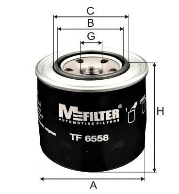 фильтр масляный!\ Citroen Xsara/Xantia 1.9D/2.0i/HDi 99>, Peugeot 106-807 1.1i-2 TF6558 MFILTER AUTOMOTIVE FILTERS