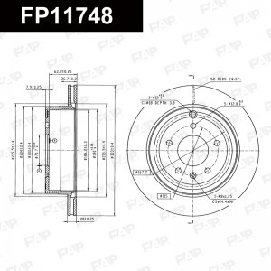 Тормозной диск с покрытием GEOMET FP11748 FP11748 FAP