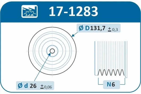 шкив коленвала!\ Chevrolet Lacetti 1.4/1.6 05> 17-1283 IJS GROUP