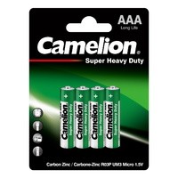 Батарейка AAА R03 1.5V блистер 4шт. Saline Heavy Duty CAMELION R03PBP4G CAMELION