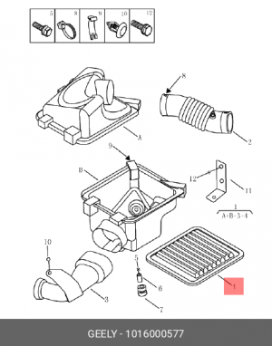 Фильтр воздушный 1016000577 1016000577 GEELY