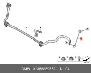 Стойка крепления П Пд  31356859652 31 35 6 859 652 BMW
