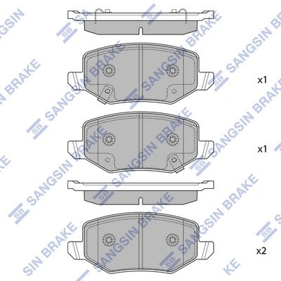 Колодки тормозные задние HAVAL JOLION SP2933 SP2933 SANGSIN