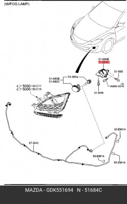 КРОНШТЕЙН  GDK551694 GDK551694 MAZDA