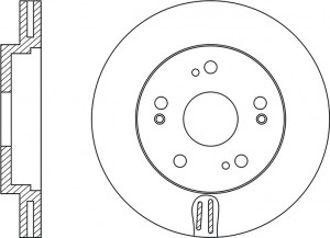 Диск тормозной HONDA Accord передний (1шт.) NIBK RN1405 NIBK
