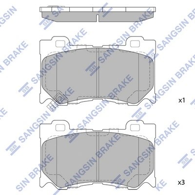 Колодки тормозные дисковые Infiniti G37 08/M37/M56 11, Nissan 370Z 09-11 SP1471 SP1471 SANGSIN