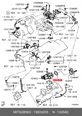 Прокладка клапана рециркуляции отработавших газов MITSUBISHI 1582A035 1582A035 MITSUBISHI