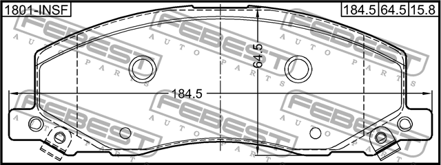 Колодки передние OPEL INSIGNIA 2009- 1801-INSF 1801-INSF FEBEST