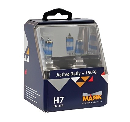 Лампа галогенная H7 12V 55W "Маяк" Active Rally (+150%) (2 шт.) 72720AR+150 MAYAK