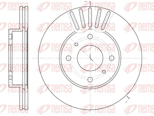 6179.10 диск тормозной передний!\ Nissan Primera 1.6/2.0/2.0D 88> 6179.10 REMSA