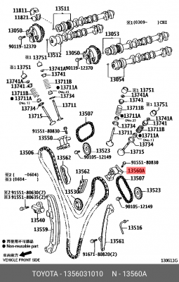 Натяжитель цепи 13560-31010 13560-31010 TOYOTA