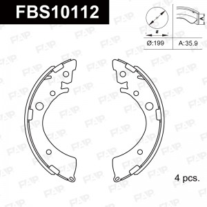 Тормозные колодки барабанные PREMIUM FBS10112 FBS10112 FAP