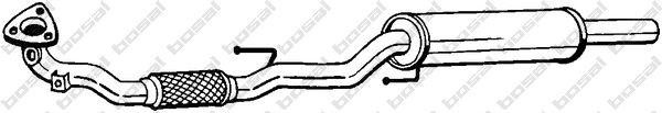 Глушитель VW Polo (09-) средняя часть BOSAL 281-483 BOSAL