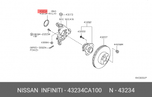 КРЫШКАCAPHUBREAR WH 43234CA100 NISSAN