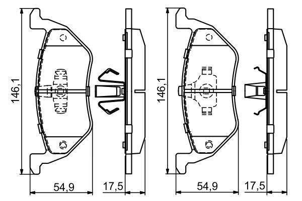 Колодки тормозные MAZDA Tribute (04-08) задние (4шт.) BOSCH 0 986 494 683 BOSCH