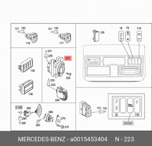 Переключатель света КамАЗ-5490 Mercedes - Benz A0015453404 MERCEDES BENZ