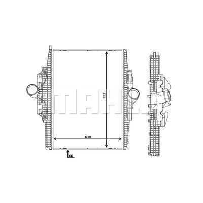 Интеркулер 630*892*64 MB Axor CI 116 000P MAHLE KNECHT