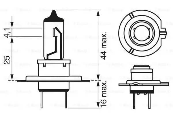 Лампа галогенная H7 24V 70W "BOSCH" (TRUCKLIGHT (CB)) 1 987 302 471 BOSCH
