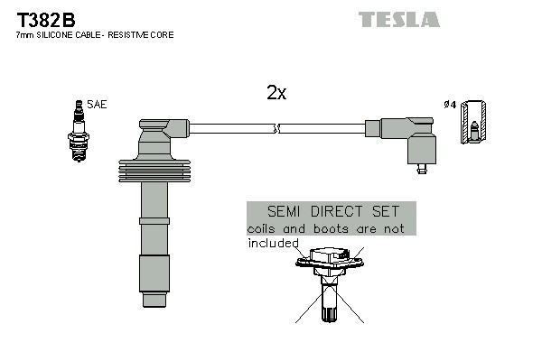 к-кт проводов!\ Volvo S40/V40 1.6-2.0 95-04 T382B TESLA