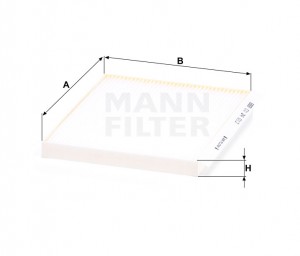Фильтр воздушный салона HYUNDAI Elantra (06-),i30 (12-) KIA Ceed (12-) MANN CU24013 MANN FILTER