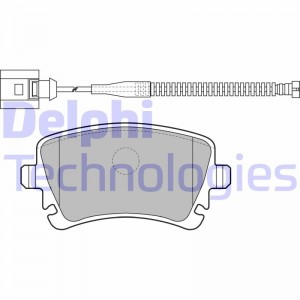 Колодки тормозные VW Phaeton (02-) (3.0/6.0) задние (4шт.) DELPHI LP1860 DELPHI