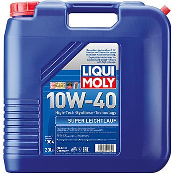 1304 LiquiMoly Синт-ое мот.масло Super Leichtlauf 10W-40 SN A3/B4 (20л) 1304 LIQUI MOLY