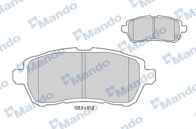 Колодки тормозные дисковые перед MBF015245 MANDO