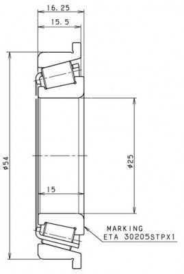 Подшипник КПП [25x52x16,25] EC35116 NTN SNR