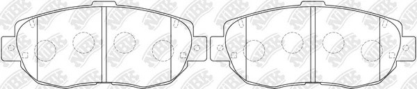 Колодки тормозные TOYOTA Mark 2 (96-) передние (4шт.) NIBK PN1324 NIBK