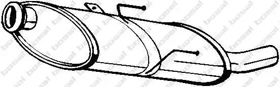 Глушитель PEUGEOT 406 (95-04) задняя часть BOSAL 190-833 BOSAL