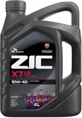 Масло моторное синтетическое ZIC X7 LS 10W-40 4л 162620 162620 ZIC