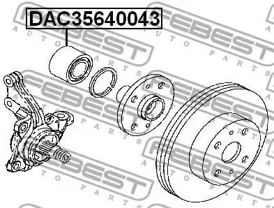 Подшипник ступицы DAC35640043 DAC35640043 FEBEST
