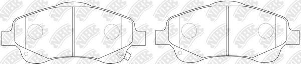 Колодки тормозные передние TOYOTA AVENSIS 03/COROLLA VERSO 1.8/2.0D/2.2D PN1233 PN1233 NIBK