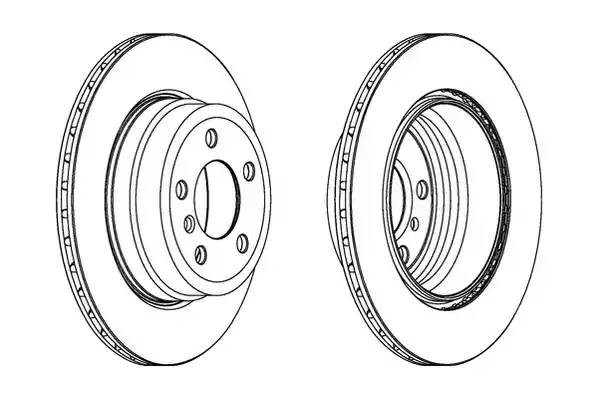 Диск тормозной задний с покрытием BMW X5 (E70, F15, F85), X6 (E71,72,F16,86) 07> 562521JC BENDIX JURID