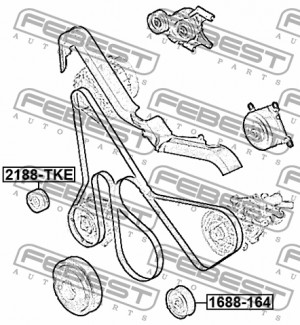 Ролик обводной FORD TRANSIT TT9 2006-2013 2188-TKE 2188-TKE FEBEST
