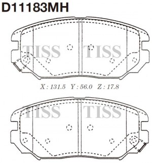 Колодки тормозные дисковые (с антискрипной пластиной)  BUICK LA CROSSE Saloon D1 D11183MH MK KASHIYAMA