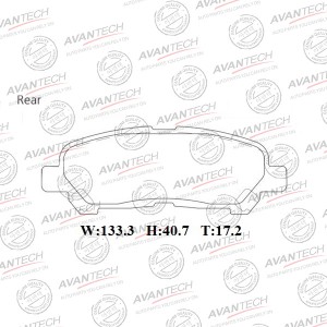 Колодки тормозные дисковые Avantech задние AV0121 AVANTECH