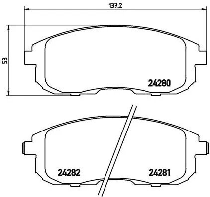 P23126 293 11 [5581080J50] !колодки дисковые п.\ Fiat Sedici, Suzuki SX4 1.6i/1. P23126 BREMBO