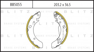 колодки барабанные! (203X39)\ Hyundai Accent 00-05/Elantra 00>/Lantra <00/Matrix BB5055 BLITZ