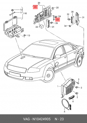 Предохранитель 110А VW Golf (98-05) OE N 104 249 05 VAG