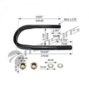 Стремянка BPW 150x270/238xМ22 в сборе 300.318 MANSONS