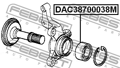 Подшипник ступицы DAC38700038M DAC38700038M FEBEST