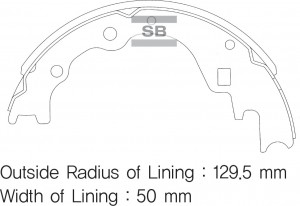Колодки тормозные KIA K2500 (97-04) задние барабанные (4шт.) SANGSIN SA044 SANGSIN