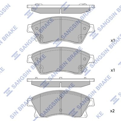 Колодки тормозные CHEVROLET CRUZE/OPEL ASTRA J 15 10- передние SP1362 SP1362 SANGSIN
