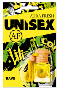 Ароматизатор подвесной жидкостный (rave) 6мл Unisex AURA FRESH 23388 AURA FRESH