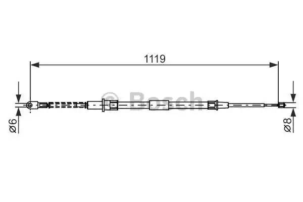 Трос стояночного тормоза BMW 7 (E38) (94-01) BOSCH 1 987 477 683 BOSCH