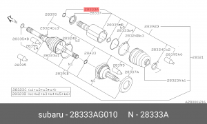 СТОПОРНОЕ КОЛЬЦО 28333AG010 SUBARU