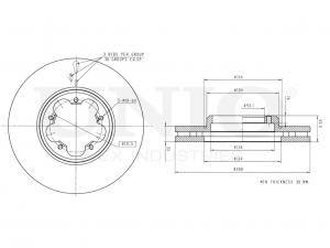 Диск тормозной передний BRD-20256 UNIO